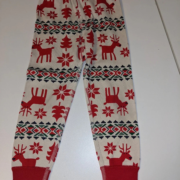 Hanna Andersson Deer Fair Isle Pajamas Christmas Holiday organic sz 90/Y3 - Picture 4 of 4